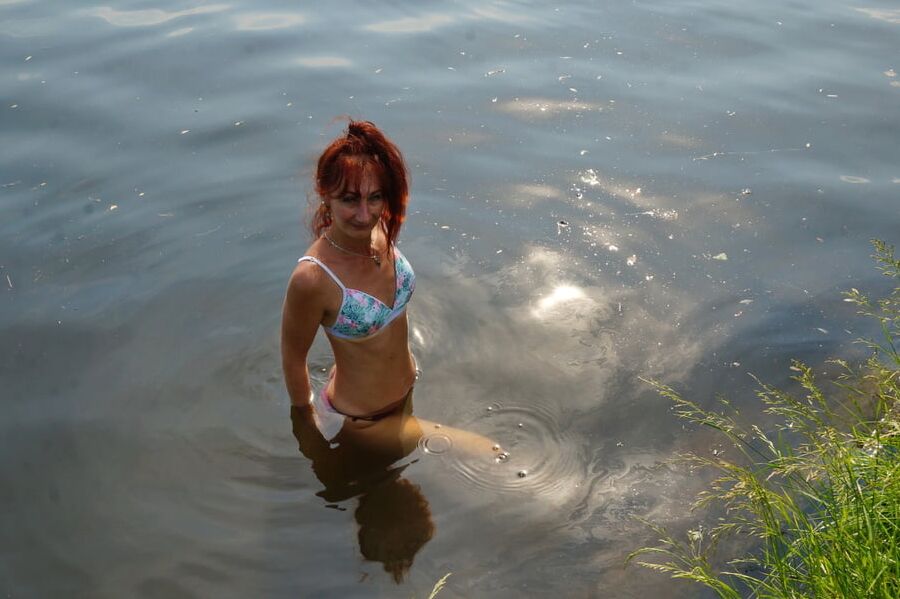 In the pond, in the glare