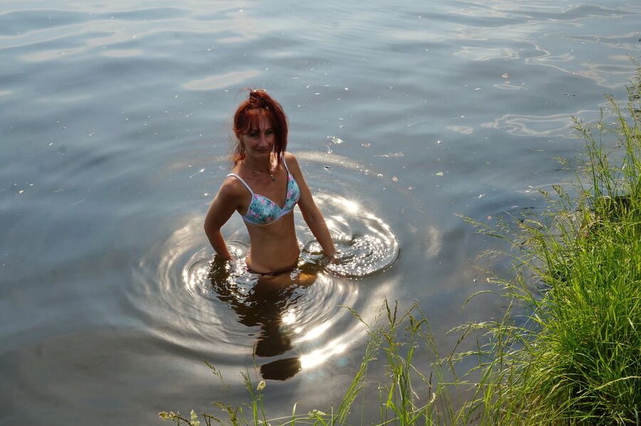 In the pond, in the glare