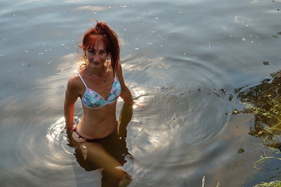 In the pond, in the glare