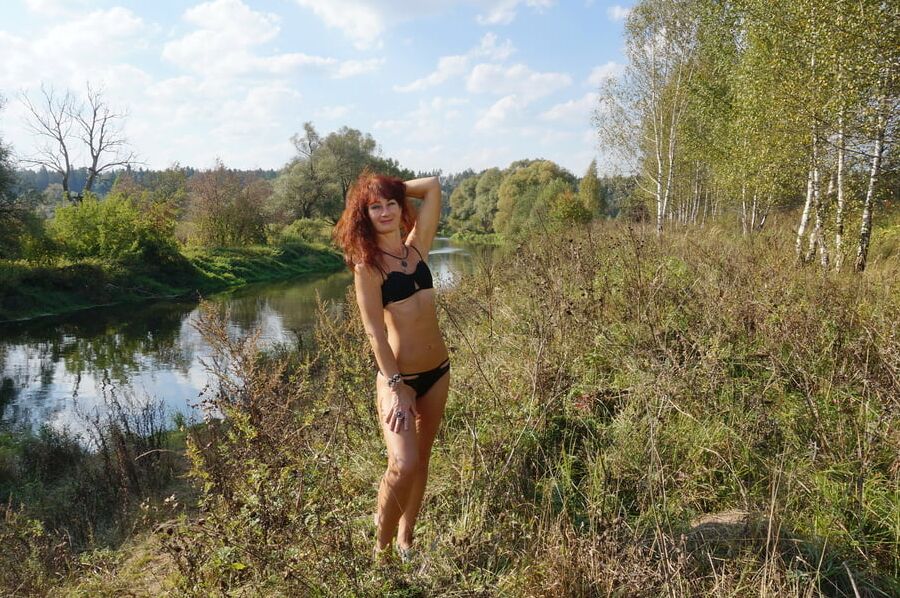 Flame Redhair on River-Beach
