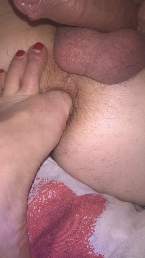 Hairy Mature Wife Toes In Husband Ass