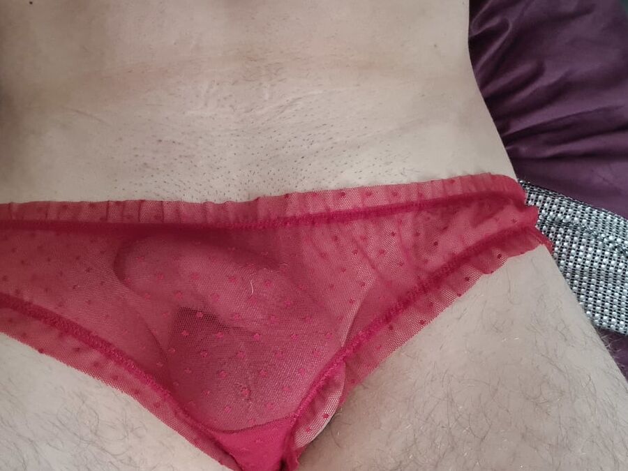 Playing with wifes knickers