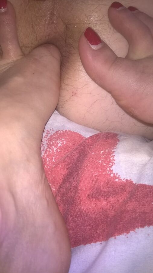 Hairy Mature Wife Toes In Husband Ass
