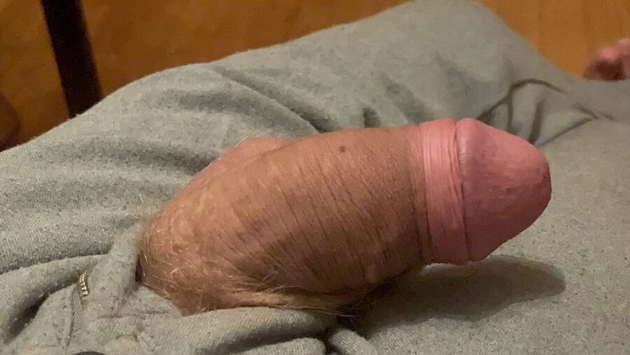 Thick uncut Russian cock hangs out of zipper