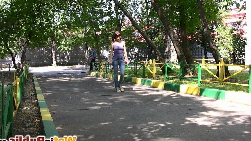 Pissing In Public Black Babe Pee Pee Pussy Spread Peeing HD