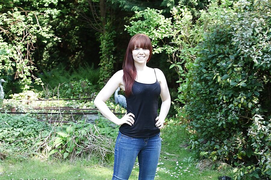 Candi Blows Outdoors