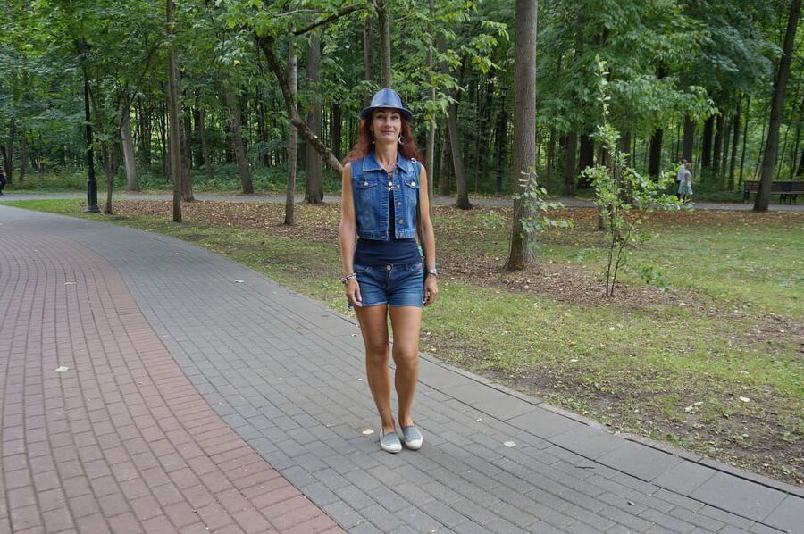 Walking by Ostankino-park, Moscow, Russia