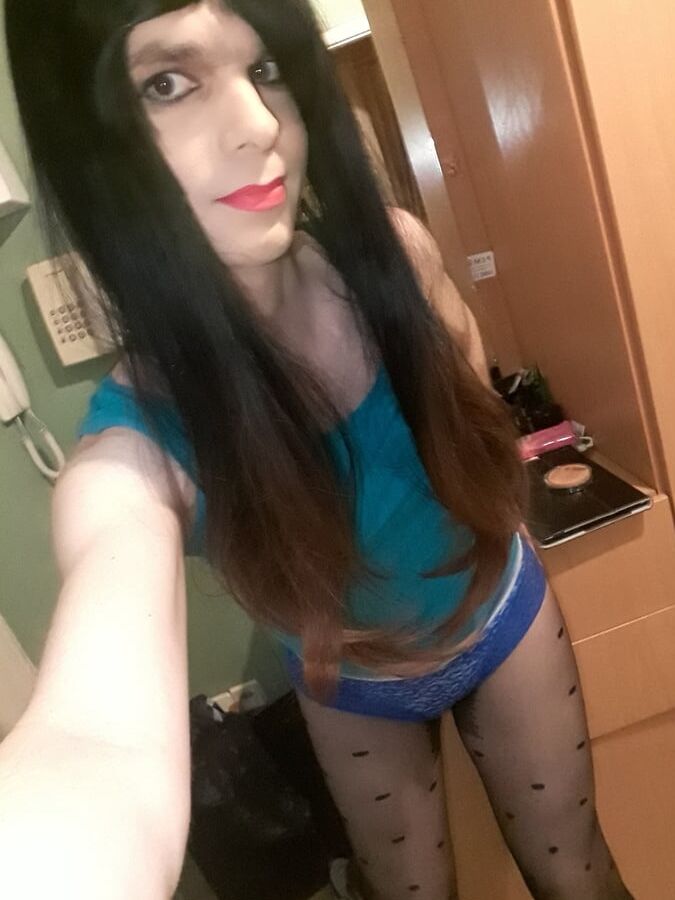January - Blue lace panties