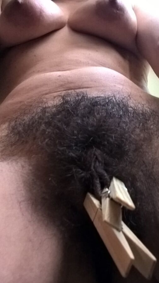 Hairy JoyTwoSex - Playing With Clothespins