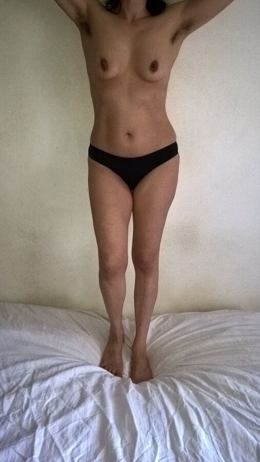 My beautiful hairy wife in panties