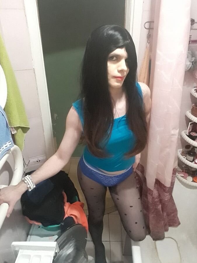 January - Blue lace panties