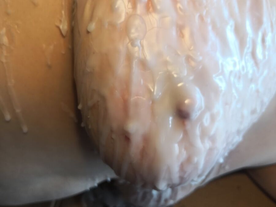 Breasts in hot wax
