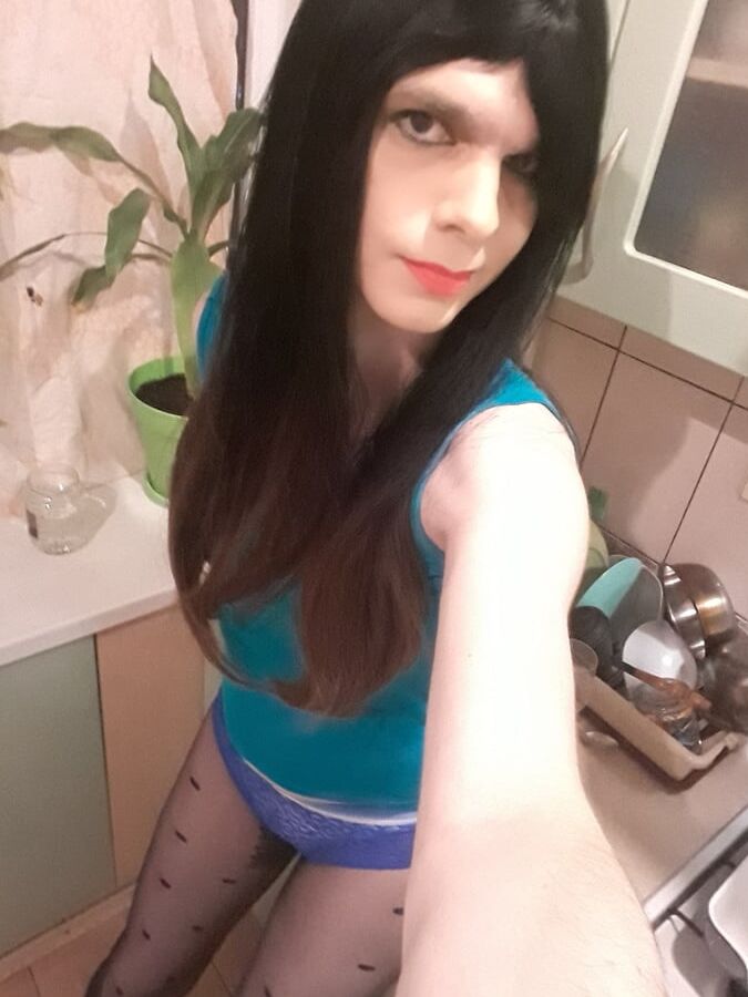 January - Blue lace panties