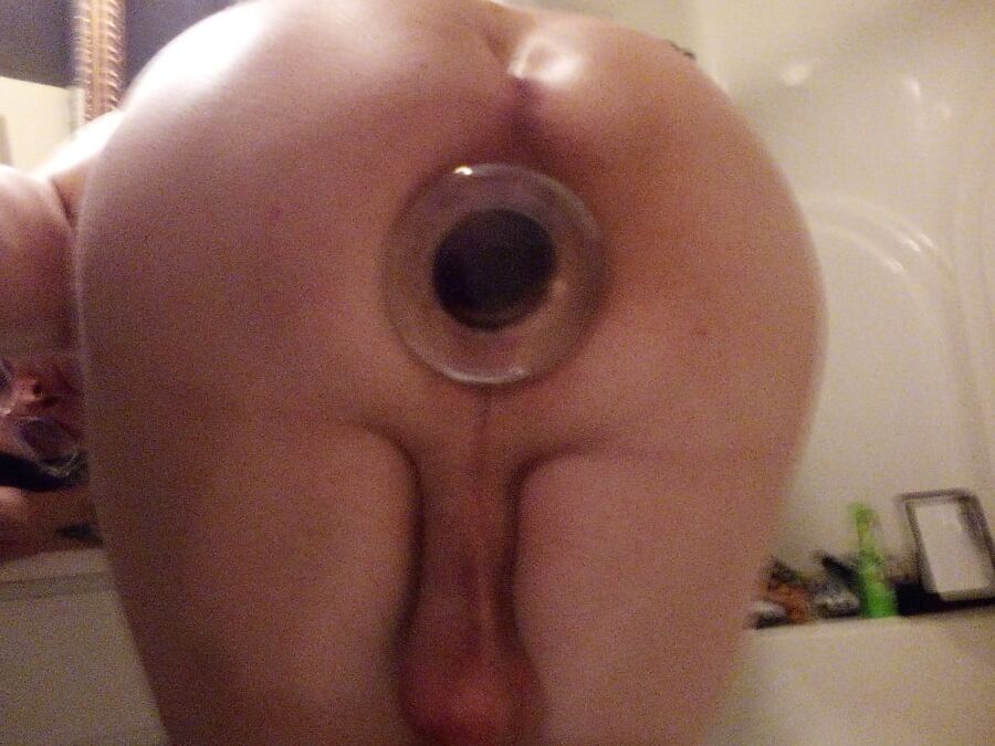 Crossdresser Boy Glass Butt Plug Anal Gape