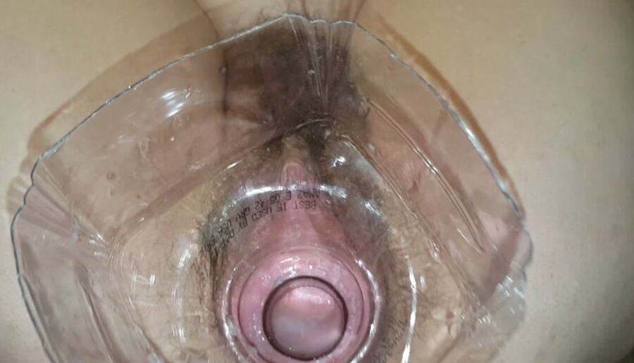 Creampie Through Funnel Hairy Pussy Gets Load