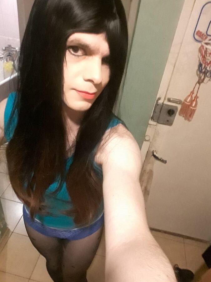 January - Blue lace panties