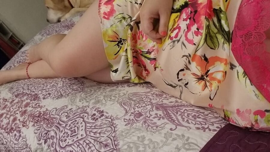 Satin and lace. Bored housewife - milf