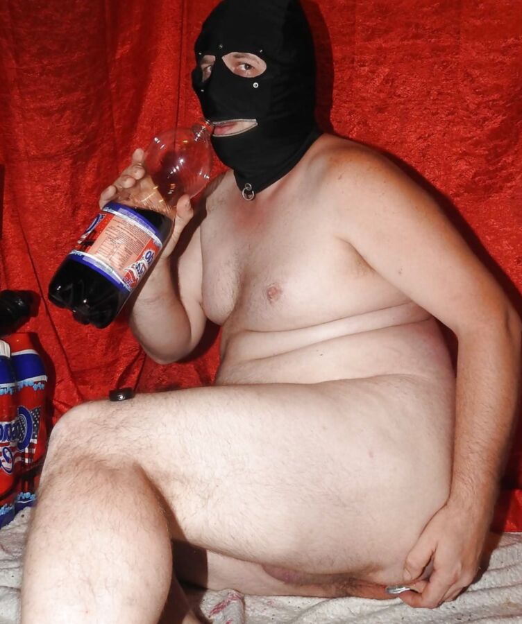 Coca Cola Can in ass &amp; drink