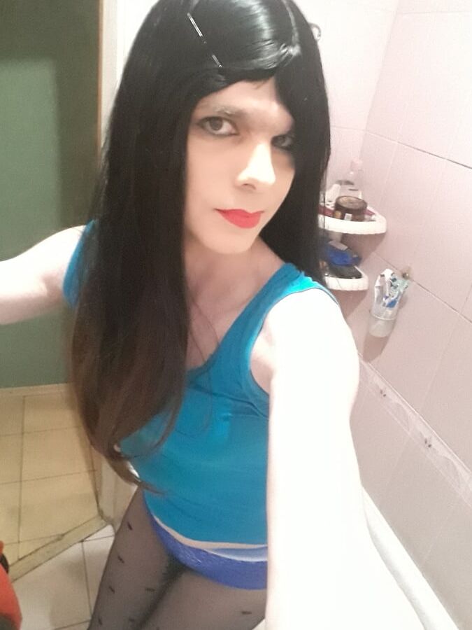 January - Blue lace panties
