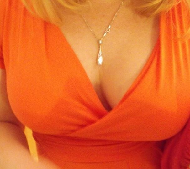 Woman in red dress