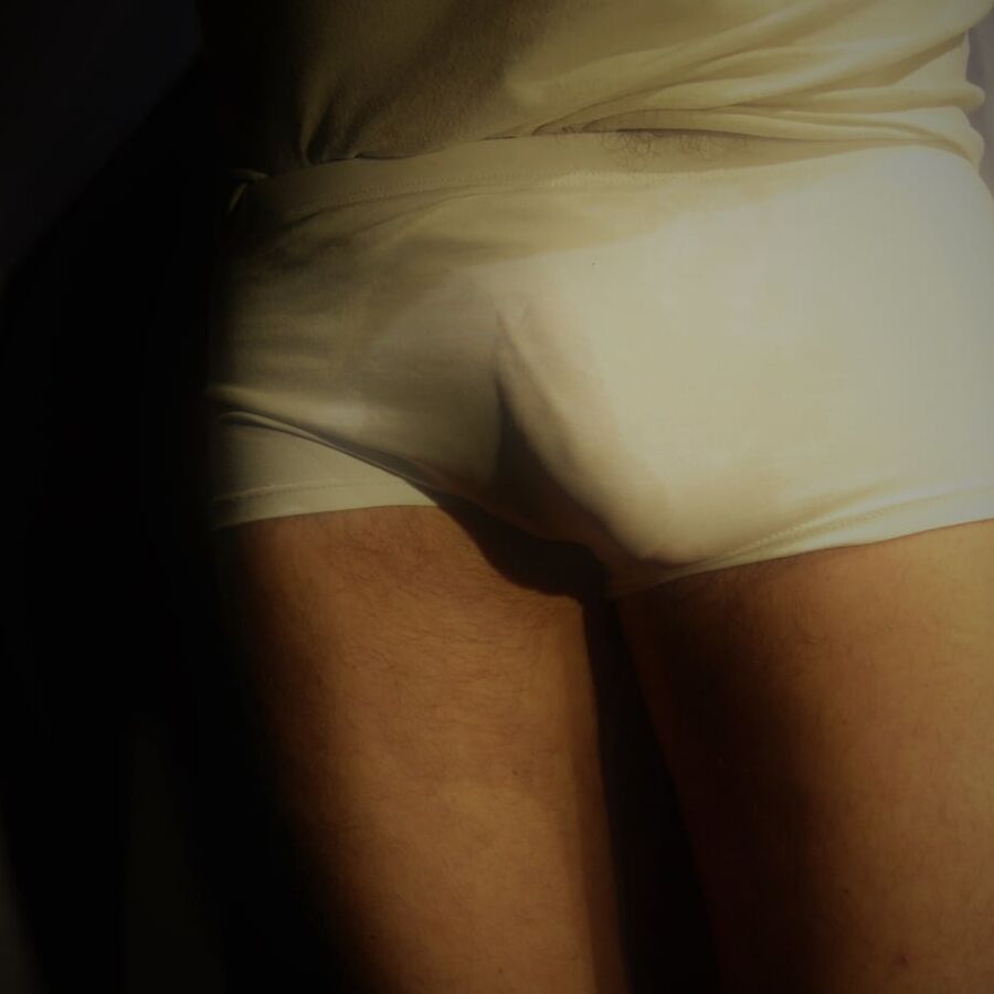 Wet shine through male lingerie