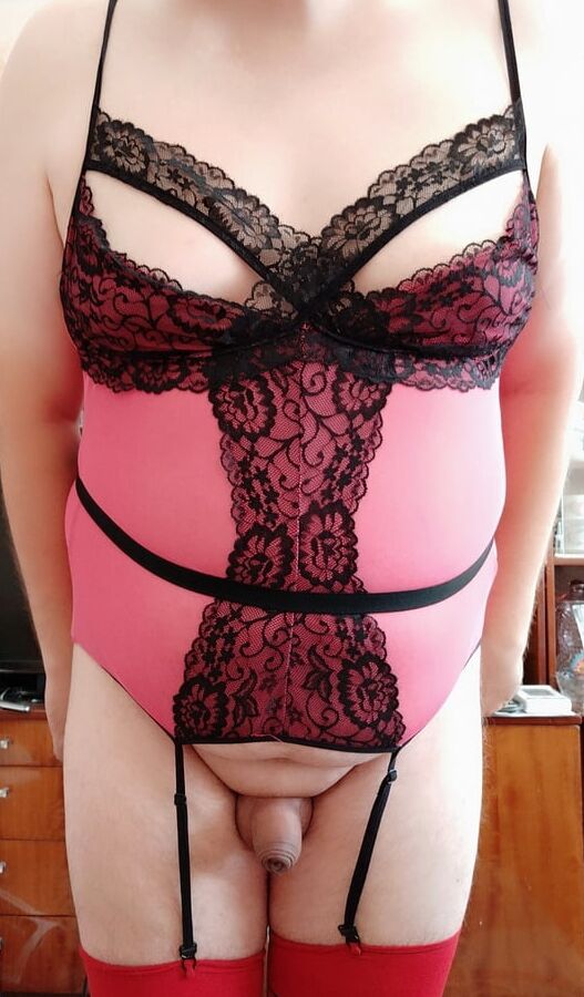 my new sexy pink corset p