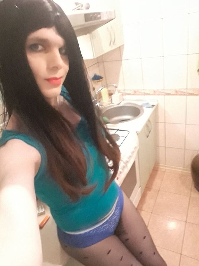 January - Blue lace panties