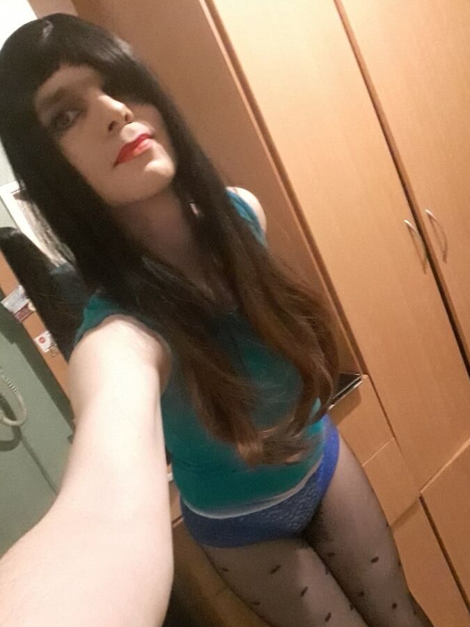 January - Blue lace panties