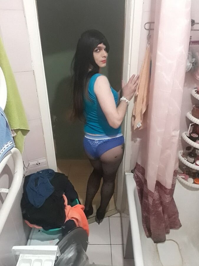January - Blue lace panties