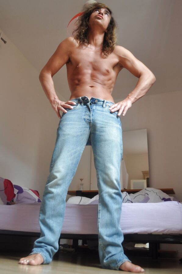 Tygra strips her jeans on july