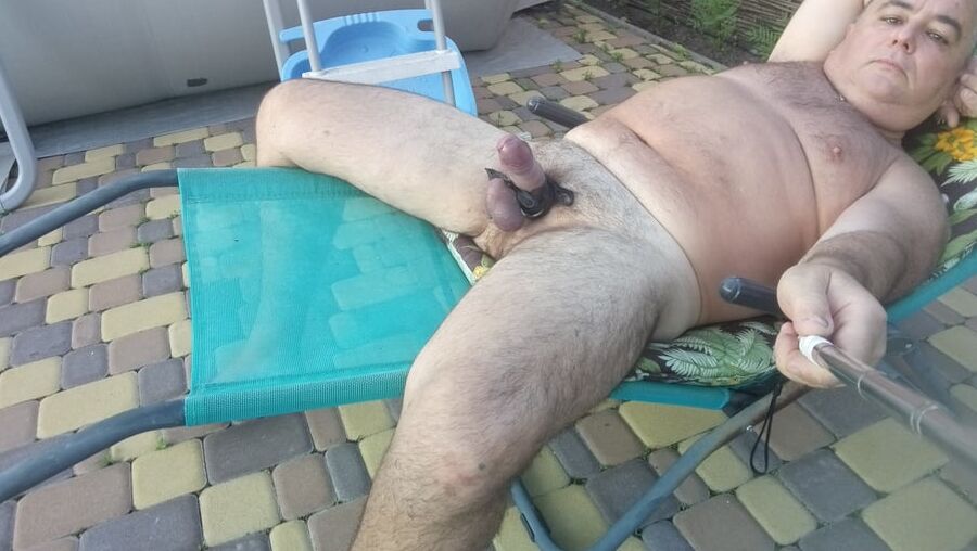 Pool summer shemale masturbait