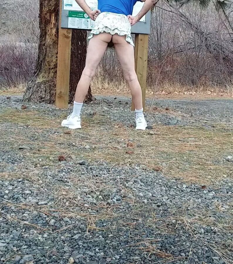 Black panties outside
