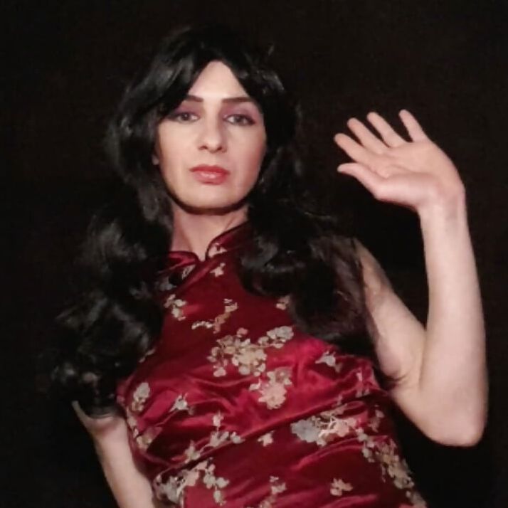 White Sissy CD In Beautiful Asian Ladyboy Dress