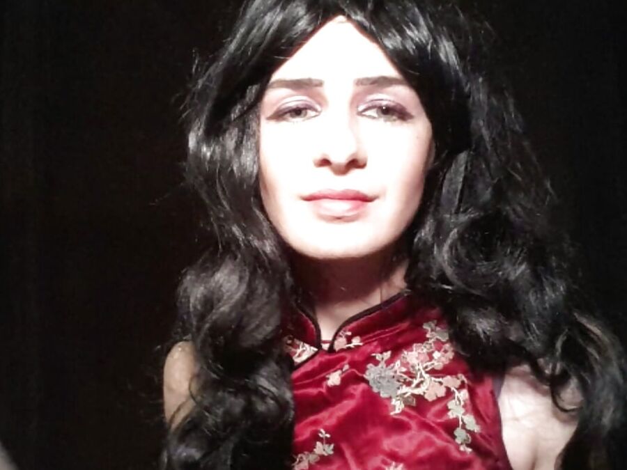 White Sissy CD In Beautiful Asian Ladyboy Dress