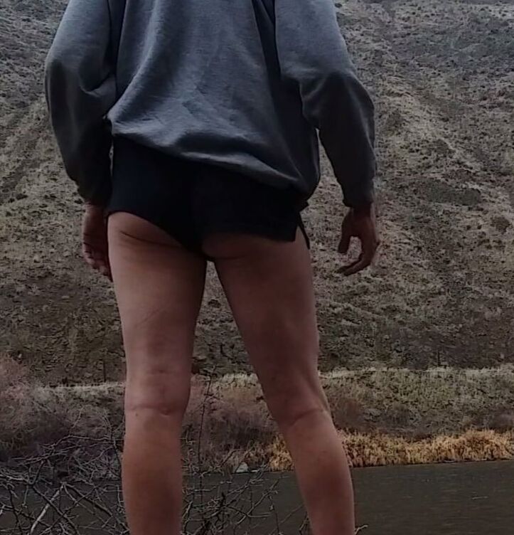 Black panties outside