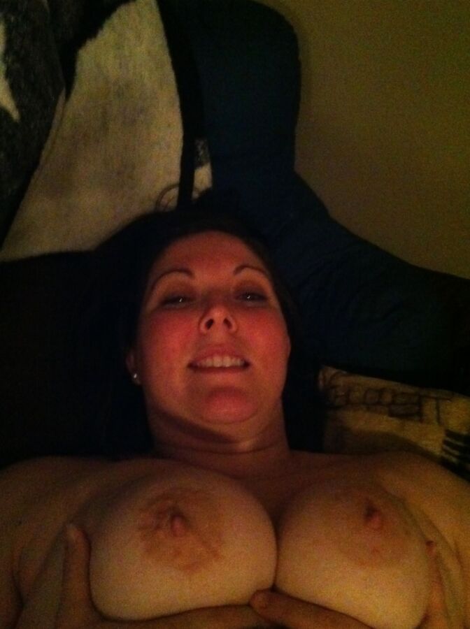 teasing my younger neighbour with my big milf tits