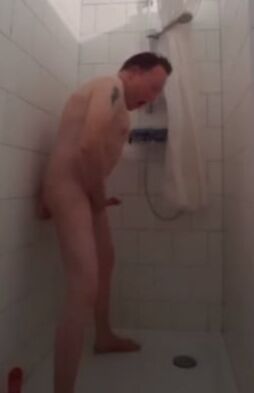 Nude ginger is masturbating