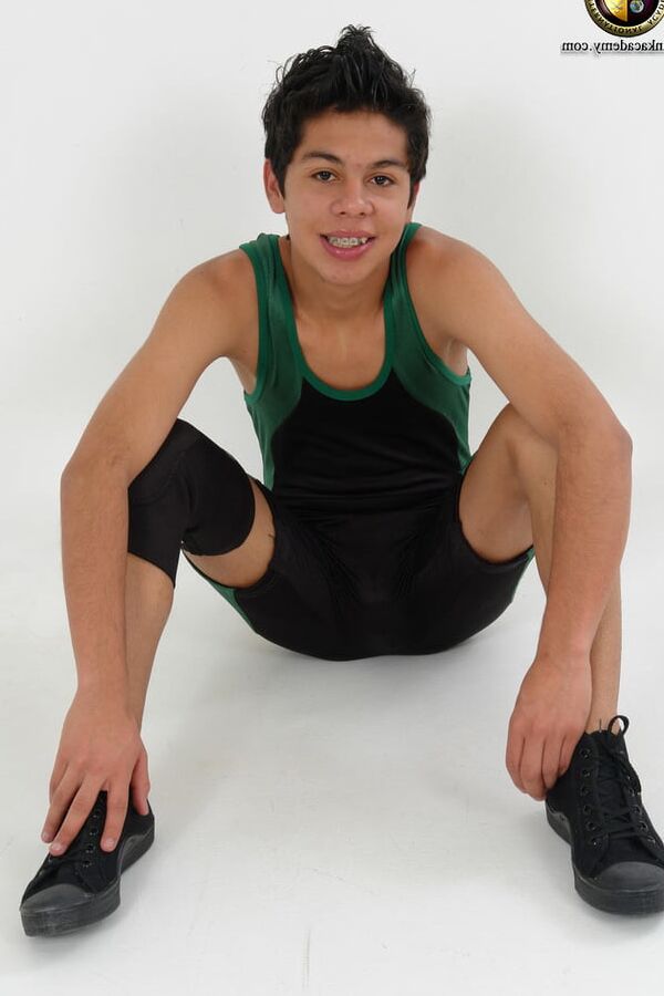 Samir strips out of his wrestling singlet