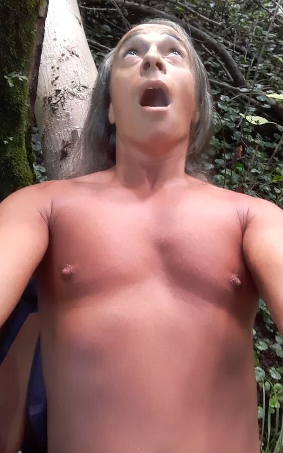My shithole swalow a whole cucumber in the woods.