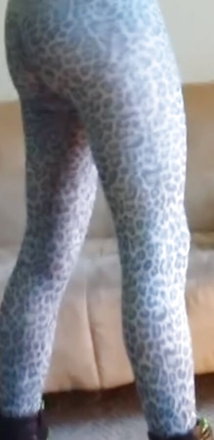 Big Butt in Catsuit Bodystocking and Boots