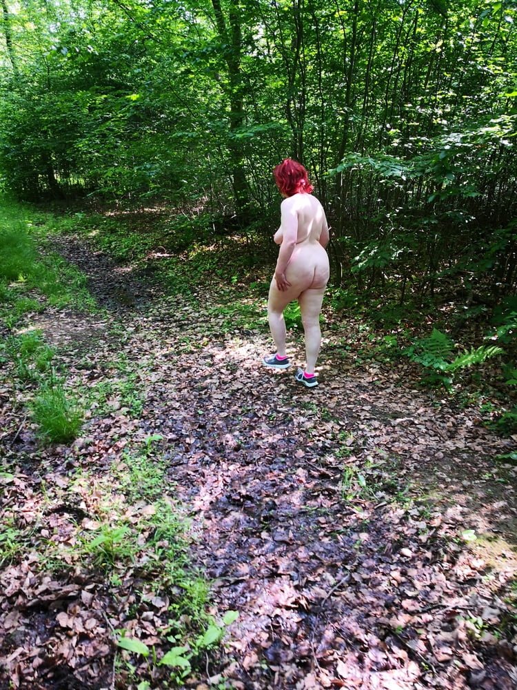 Pure naked hiking in public