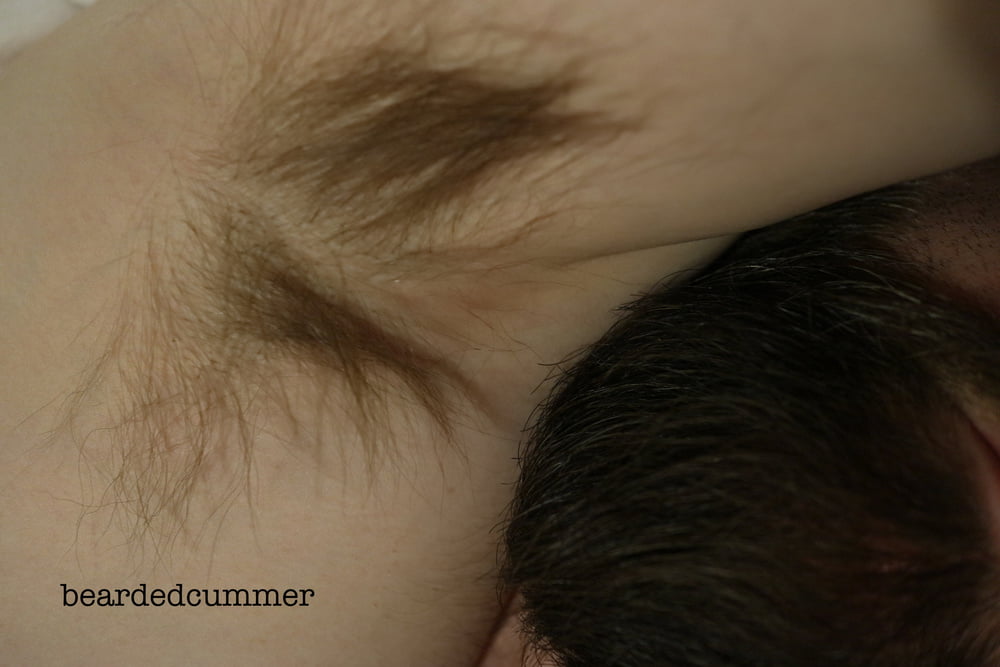 Hairy Bear shows off pits, chest, cock