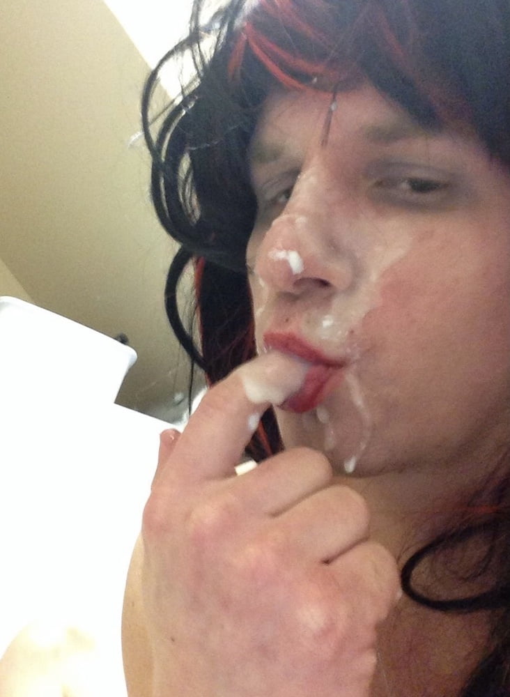 Crossdressing sissy having fun
