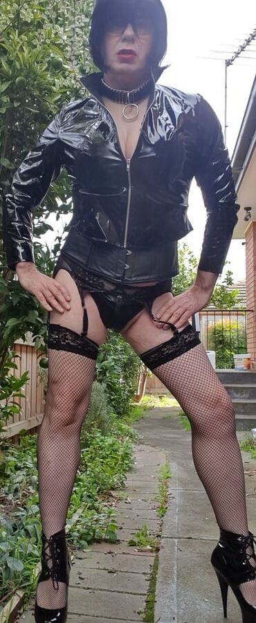 Rachel Black n Blonde in PVC