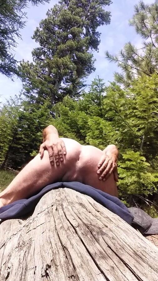 Naked in the woods