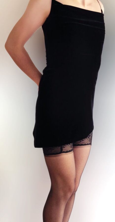 Me in my velvet black dress
