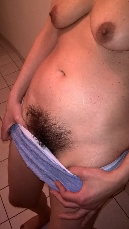 Hairy wife in boxer