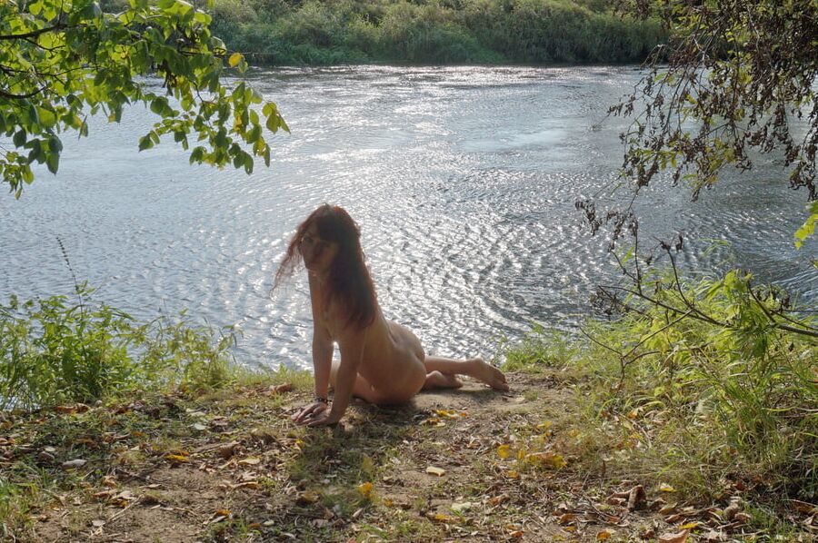 Sitting on the Beach Istra-river