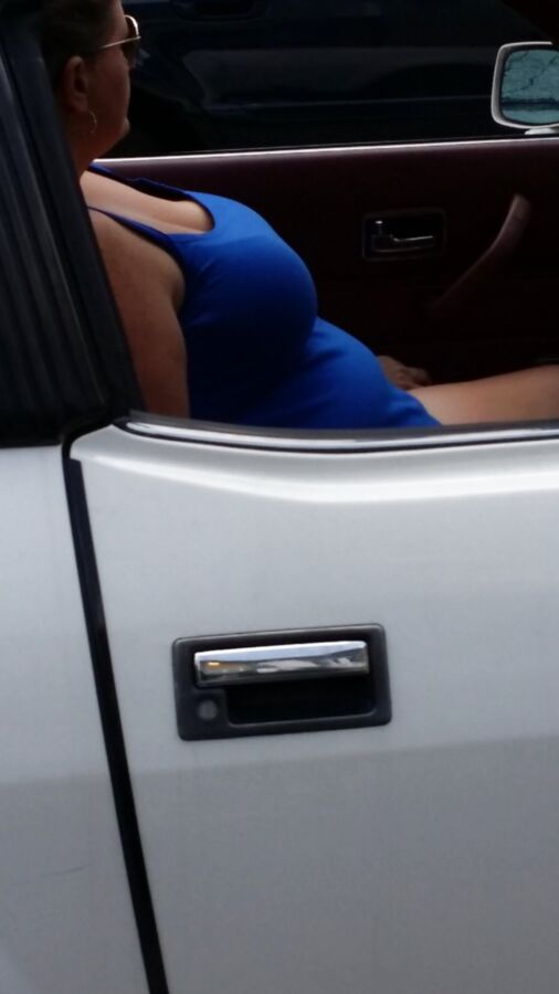 Tits in the car