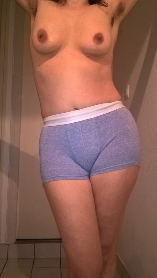 Hairy wife in boxer